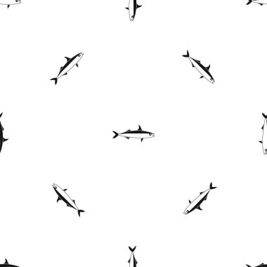 Balık sorunsuz siyah desen