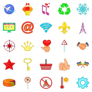 Numune Icons set, karikatür tarzı