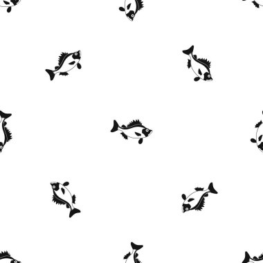 Balık sorunsuz siyah desen