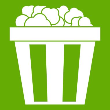 Patlamış mısır simgesi yeşil kutu