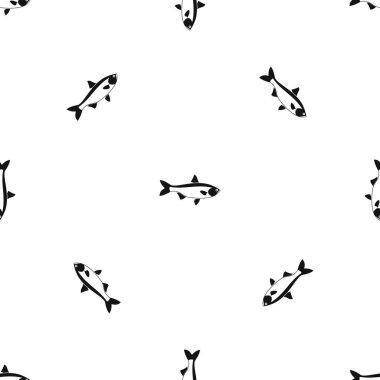 Balık sorunsuz siyah desen