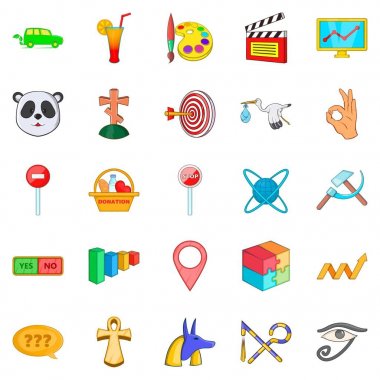 Kalkan Icons set, karikatür tarzı