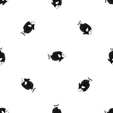 Balık sorunsuz siyah desen