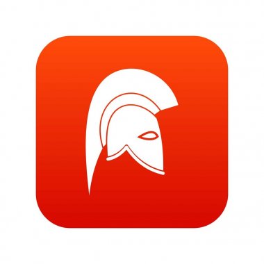 Roma kask simgesi dijital kırmızı