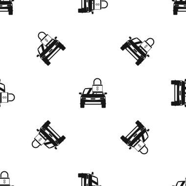 Asma kilit desen sorunsuz Siyah araba