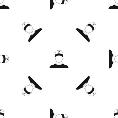 Park görevlisi desen sorunsuz siyah