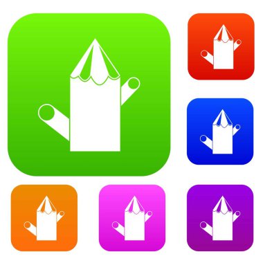 Ahşap güdük renk koleksiyonu ayarla