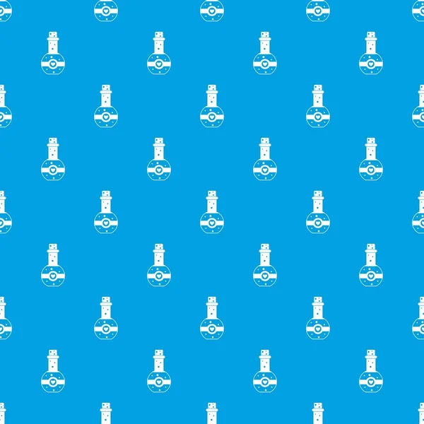 Aşk iksiri desen kesintisiz mavi şişesi