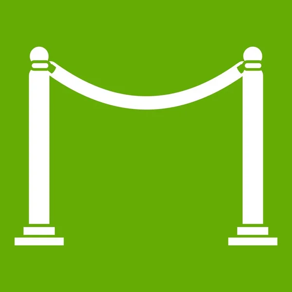 Postes decorativos con icono de cinta verde — Vector de stock