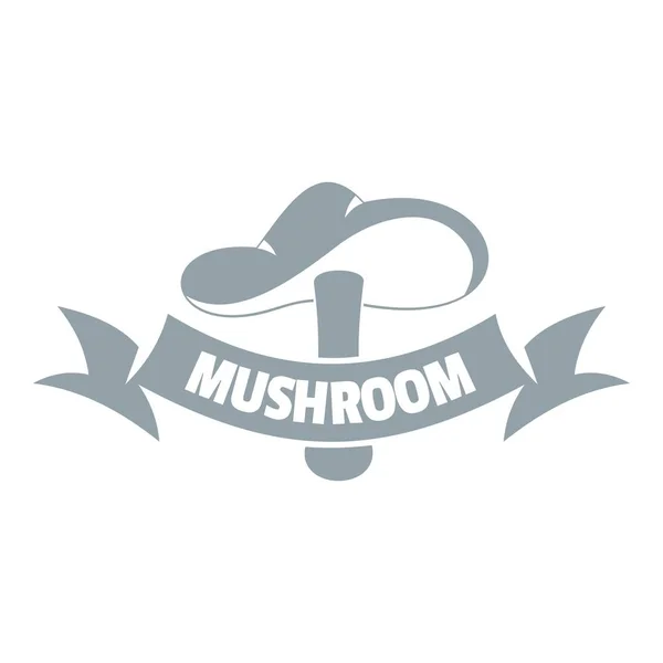 Mushroom product logo, simple gray style — Stock Vector