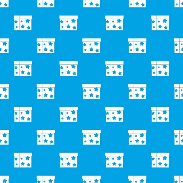 Boîte magicien motif sans couture bleu — Image vectorielle