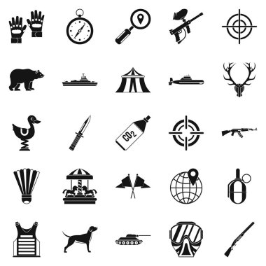 Amaç Icons set, basit tarzı