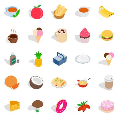 Fırfır Icons set, izometrik stili