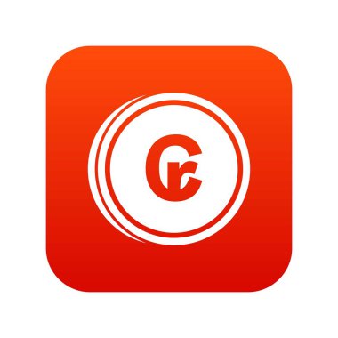 Paralar cruzeiro simgesi dijital kırmızı