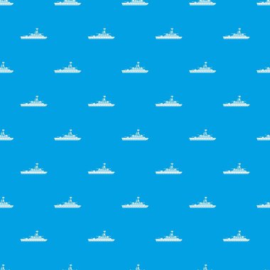 Askeri savaş gemisi desen kesintisiz mavi