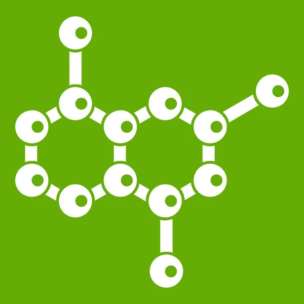 Icono de molécula verde — Archivo Imágenes Vectoriales