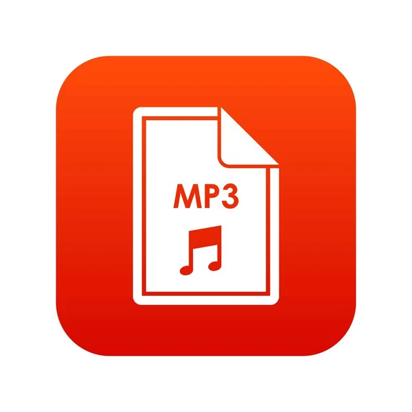 Datei mp3 Symbol digital rot — Stockvektor