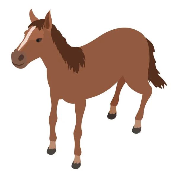 Icono de caballo, estilo isométrico — Vector de stock