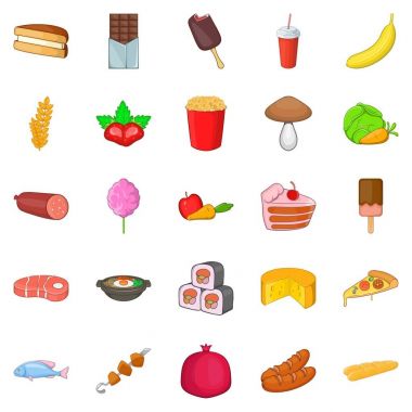 Ferahlık Icons set, karikatür tarzı