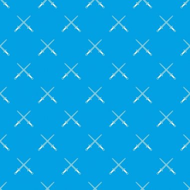 Kılıç desen kesintisiz mavi