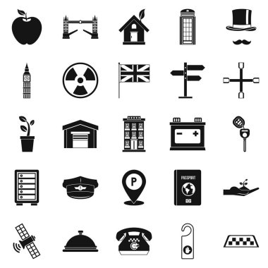 Taksi Icons set, basit tarzı