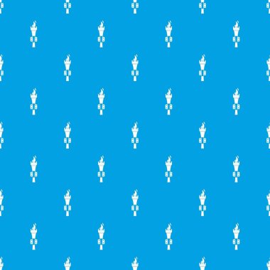 Meşale desen kesintisiz mavi