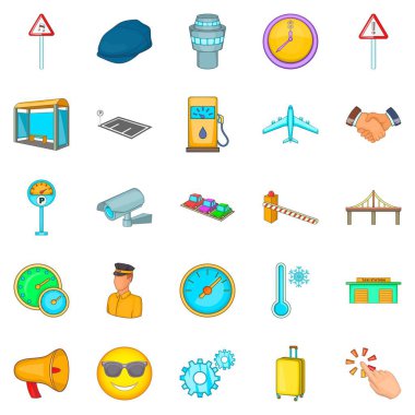 Sipariş taşıma simgeler kümesi, karikatür tarzı