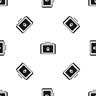 Hayvanlar desen sorunsuz siyah bavul