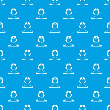 Taç desen kesintisiz mavi Ortaçağ kadın