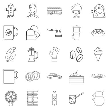 İnfüzyon Icons set, anahat stili