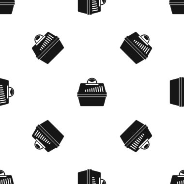 Evcil hayvan desen sorunsuz siyah için taşınabilir kafes