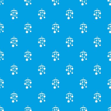 Bebek yatak carousel desen kesintisiz mavi