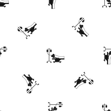 Bir damla desen sorunsuz siyah yatakta hasta