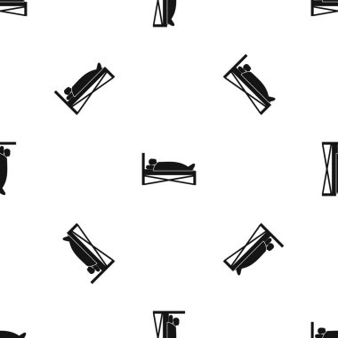 Hasta hastane desen sorunsuz siyah yatakta