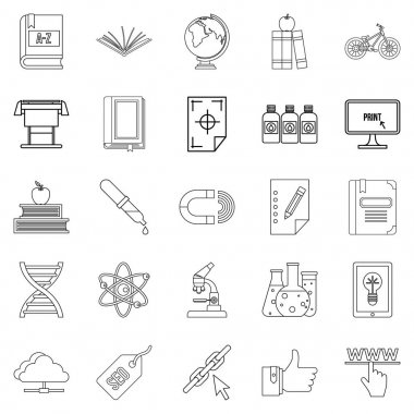 Komut simgeleri kümesi, anahat stili