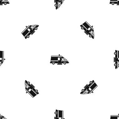 Ambulans desen sorunsuz siyah