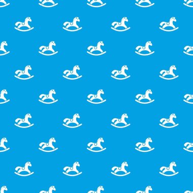 Sallanan at desen kesintisiz mavi