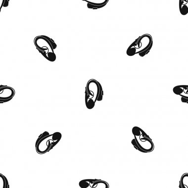 İşitme cihazı desen sorunsuz siyah