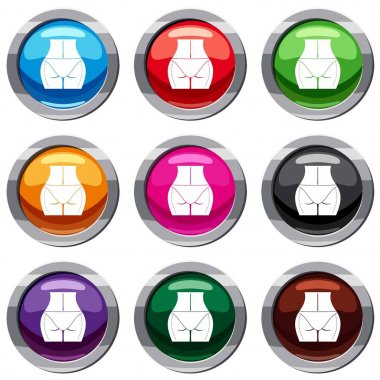 Plastik cerrahi için hazırlanan kadın kalça 9 koleksiyonu ayarla