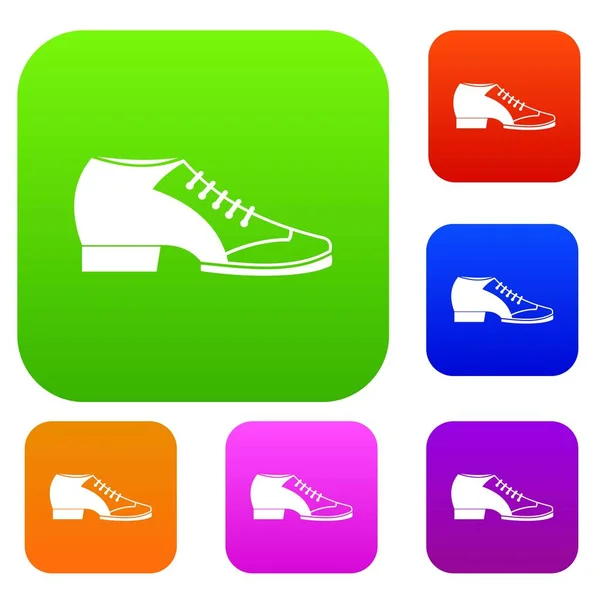 Ensemble de chaussures Tango collection de couleurs — Image vectorielle