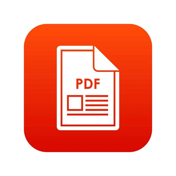 Archivo icono PDF rojo digital — Archivo Imágenes Vectoriales