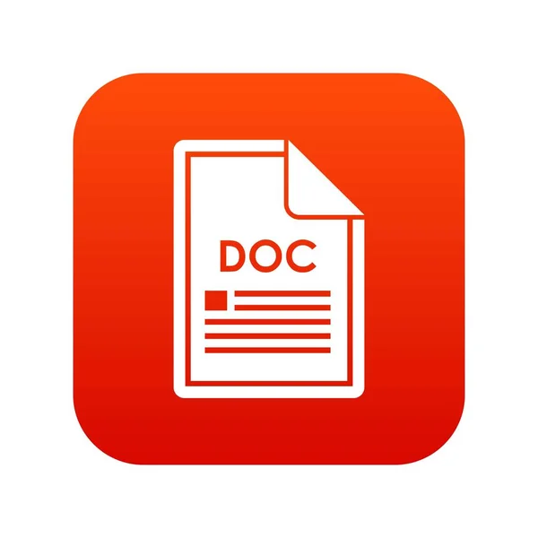 Dosya Doc simgesi dijital kırmızı — Stok Vektör
