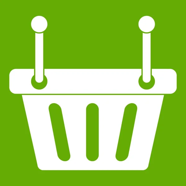Bevásárló kosár zöld ikon — Stock Vector