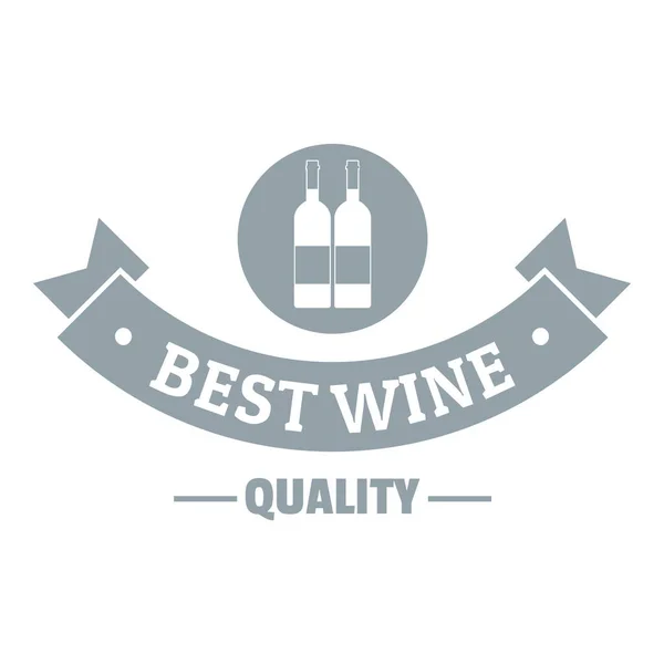 Logo de la barra de vino, estilo gris simple — Vector de stock