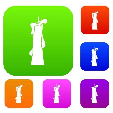 Kilise mum renk koleksiyonu ayarla