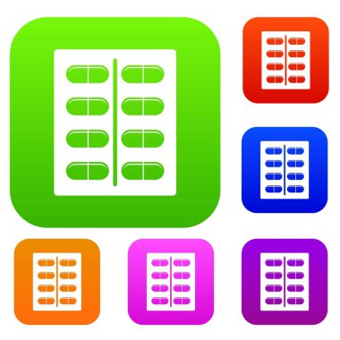 Kapsül renk koleksiyonu ayarla