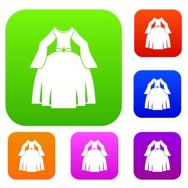 Prenses elbise renk koleksiyonu ayarla