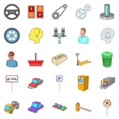 Uzmanlık Icons set, karikatür tarzı