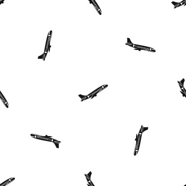 Uçak model sorunsuz siyah