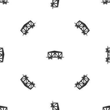 Tren kargo vagon desen sorunsuz siyah